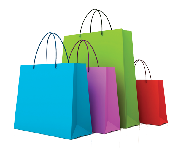 Colorful Shopping Bags PNG with transparent background