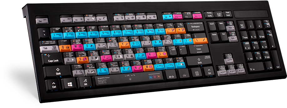 Colorful Shortcut Keys Keyboard