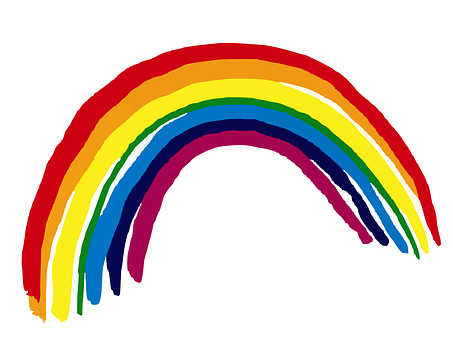 Colorful Simple Rainbow Illustration PNG with transparent background
