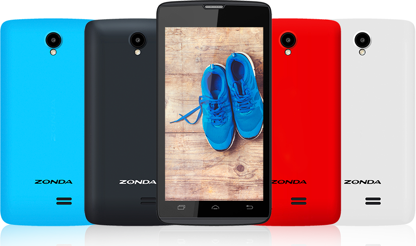 Colorful Smartphones With Blue Sneakers