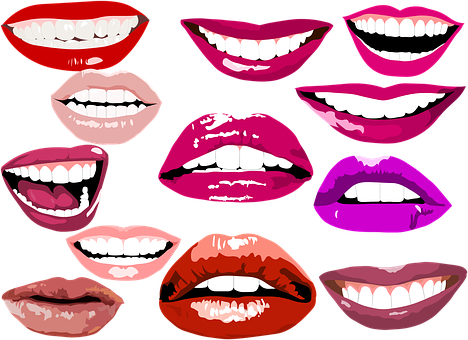 Colorful Smiles Vector Illustration PNG with transparent background