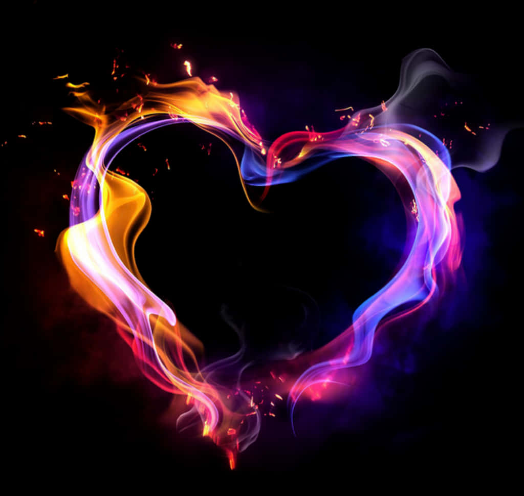 Fire Effects Sticker - Fire Smoke Heart Png, Transparent Png PNG with transparent background