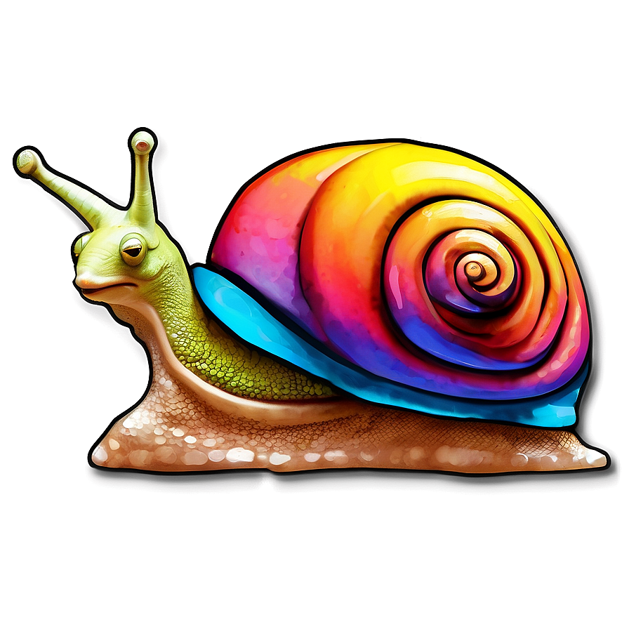 Colorful Snail Art Png 31