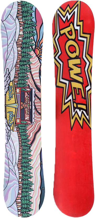 Colorful Snowboard Designs PNG with transparent background