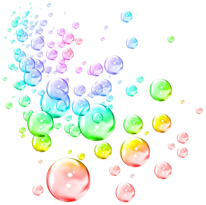 Colorful Soap Bubbles Transparent Background