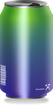 Colorful Soda Can Design PNG with transparent background