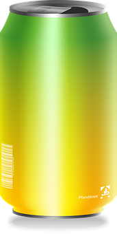 Colorful Soda Can Gradient Design PNG with transparent background