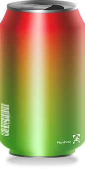 Colorful Soda Can Gradient PNG with transparent background