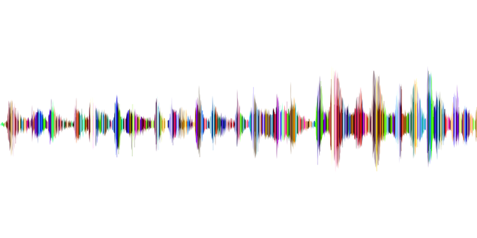 Colorful Soundwave Spectrum Visualization PNG with transparent background