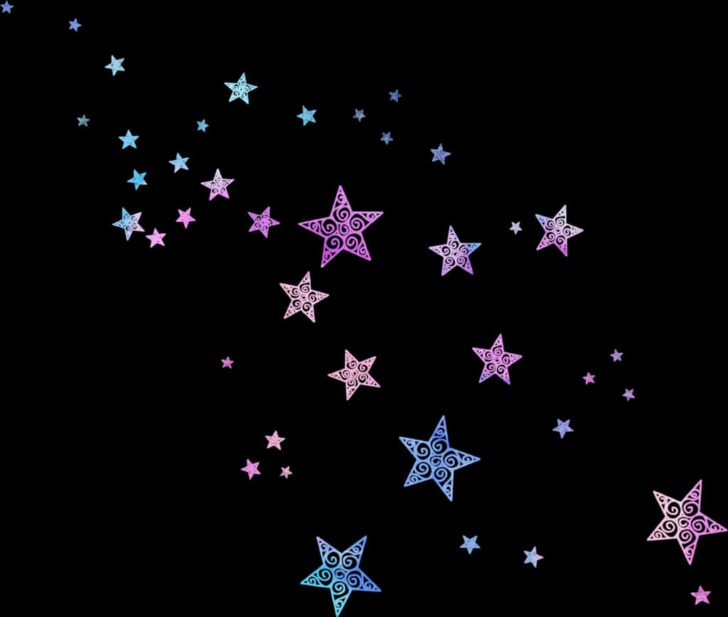 Colorful Sparkling Stars Pattern