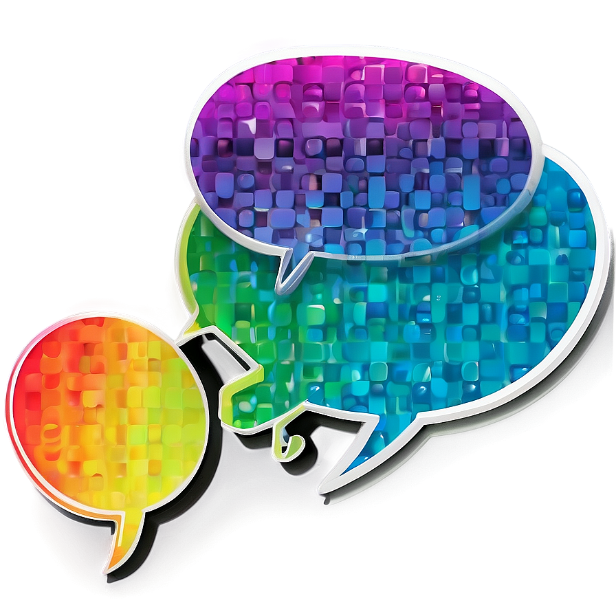 "Colorful Speech Bubble PNG Collection" 10 PNG image with a transparent background, free high-resolution download