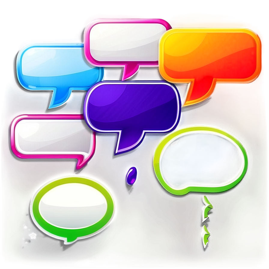 "Colorful Speech Bubble PNG Collection" osk78 PNG image with a transparent background, free high-resolution download