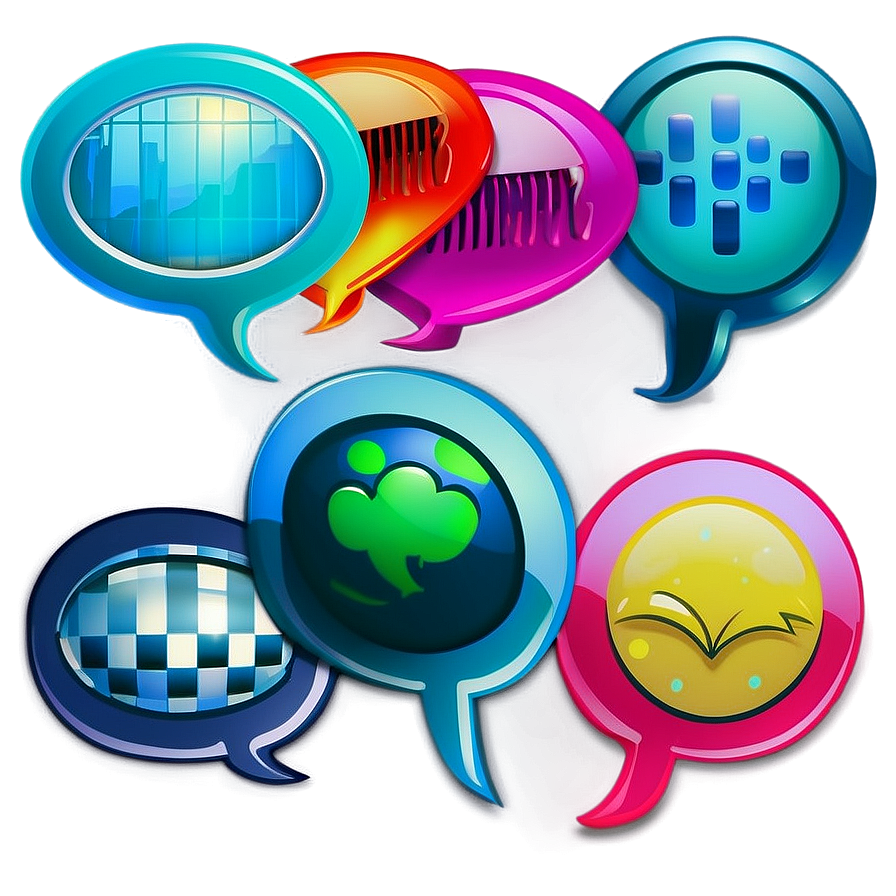 "Colorful Speech Bubble PNG Collection" pas15 PNG image with a transparent background, free high-resolution download