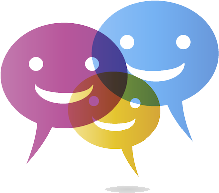 Colorful Speech Bubbles Overlap