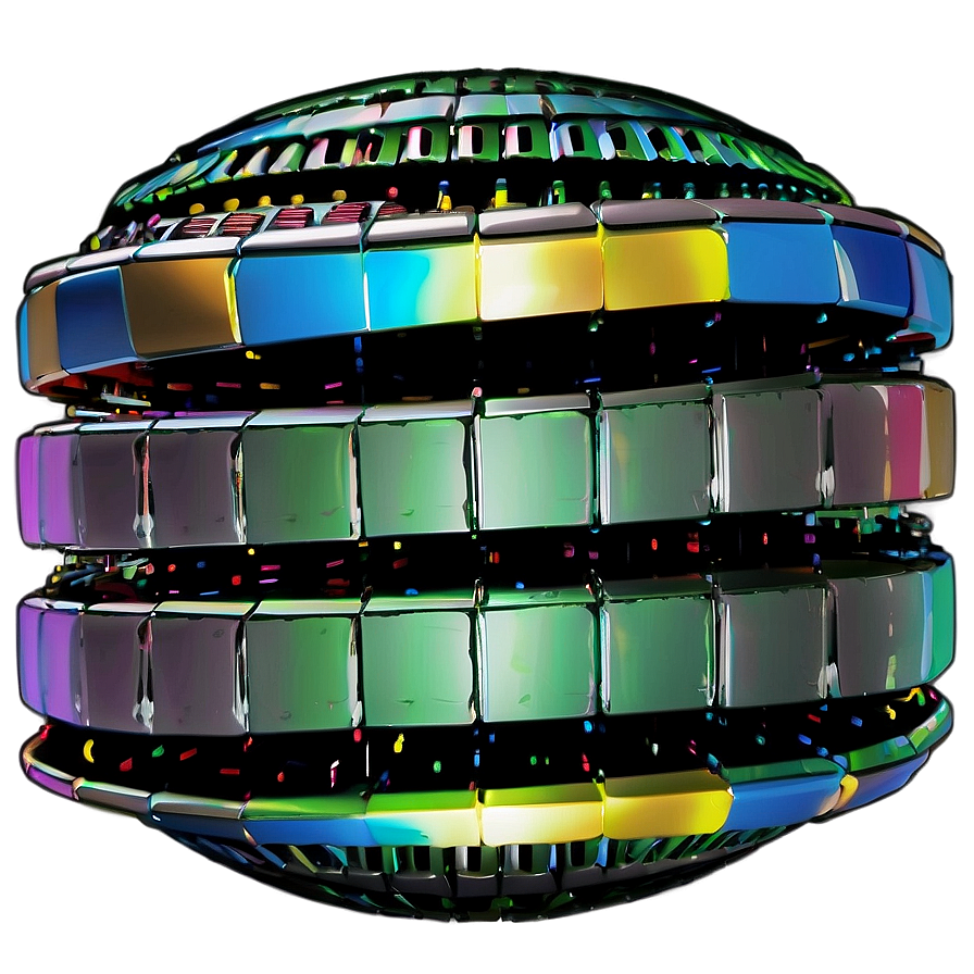 Colorful Spherical Puzzle3 D Render