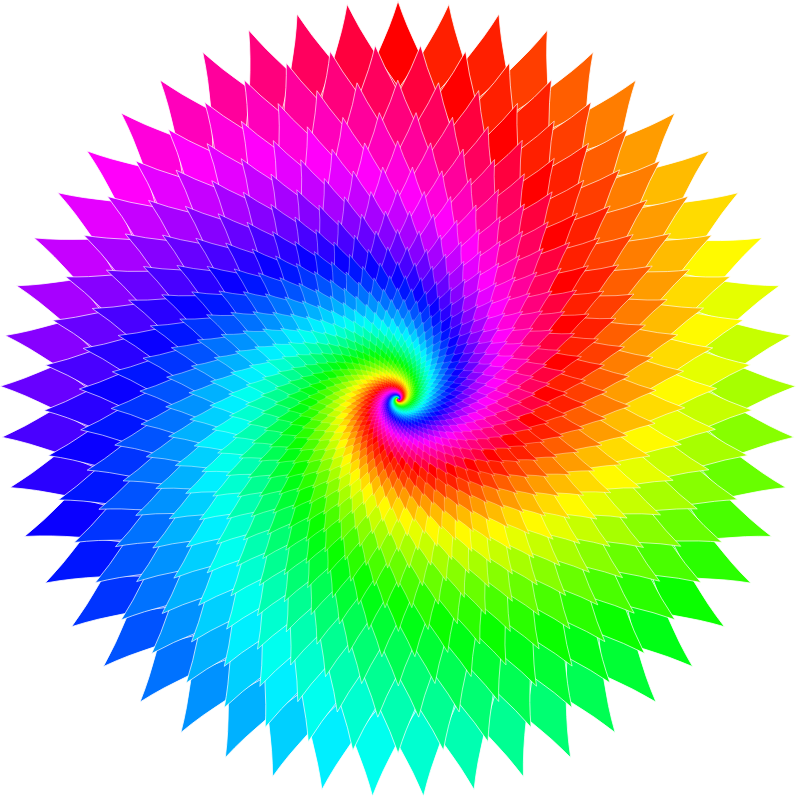 Colorful Spiral Spectrum Pattern