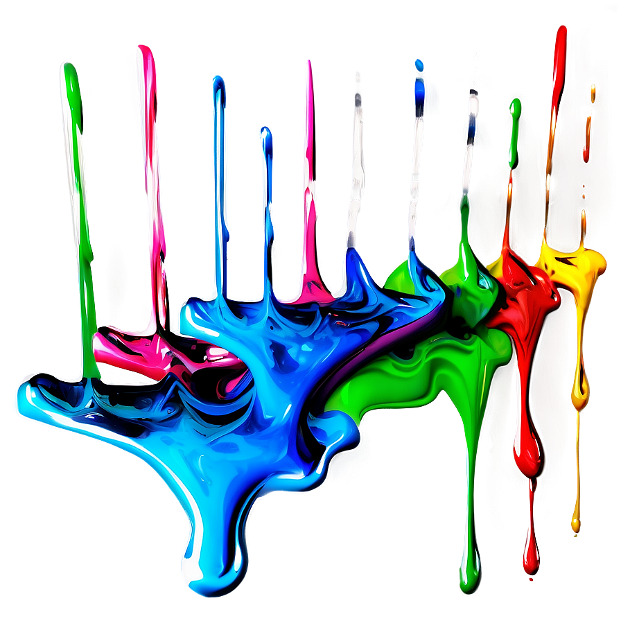 Colorful Spray Paint Drip Png 6