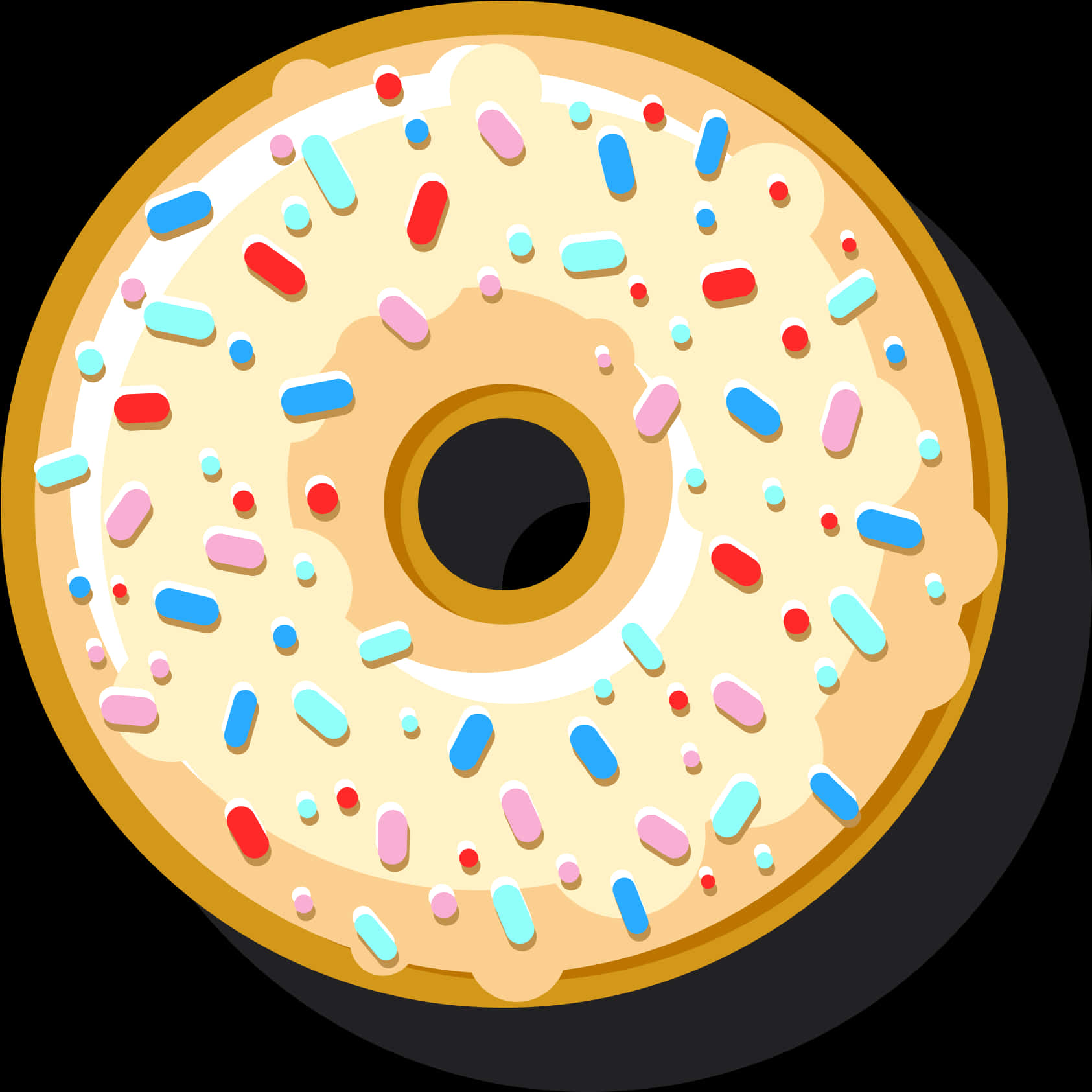 Colorful Sprinkled Donut Graphic