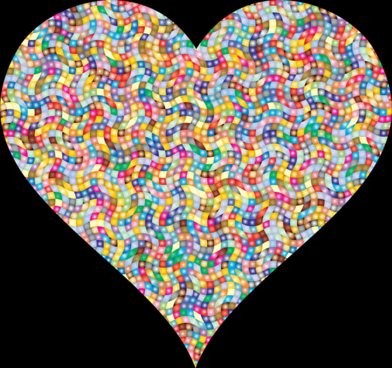 Colorful Sprinkles Heart Pattern