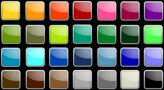 Colorful Square Buttons Collection