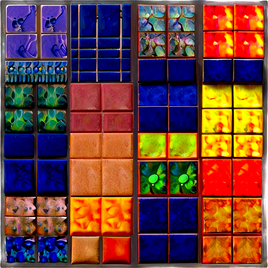 Colorful Square Tile Png 2