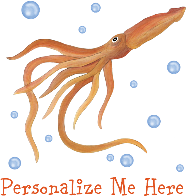 Personalized Squid Rectangular Canvas Pillow - Octopus, HD Png Download PNG image with a transparent background, free high-resolution download