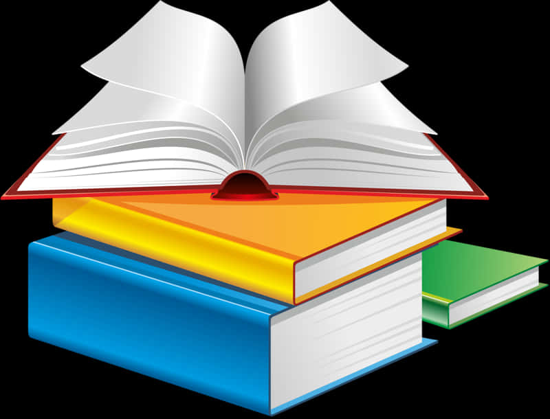 Colorful Stacked Books Graphic