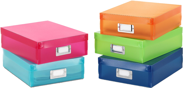 Colorful Stacked Storage Boxes