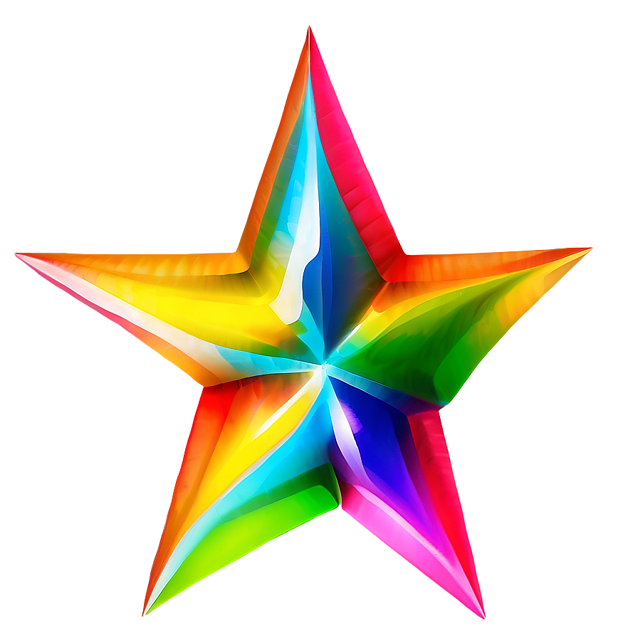 Colorful Star Cute Png 2