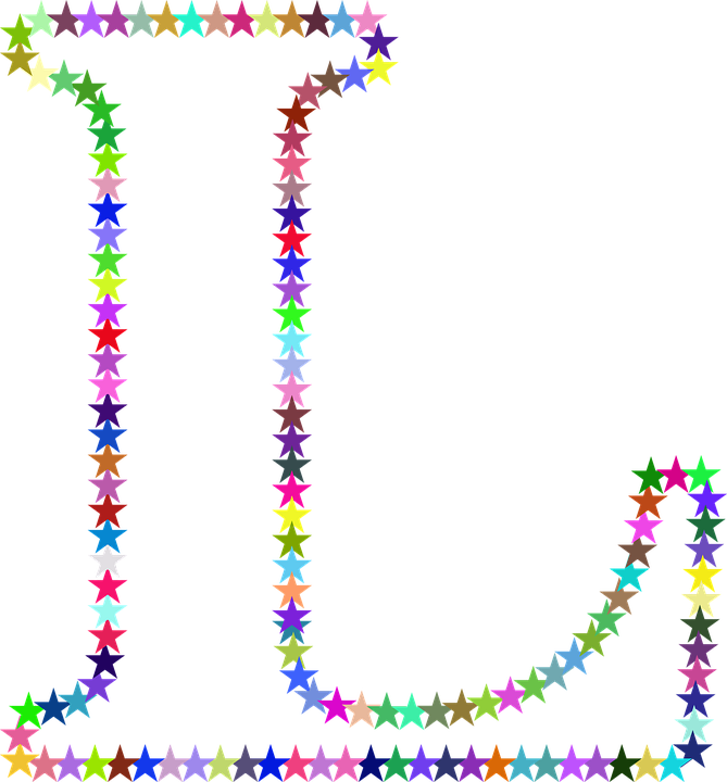 Colorful Star Outline Frame PNG with transparent background