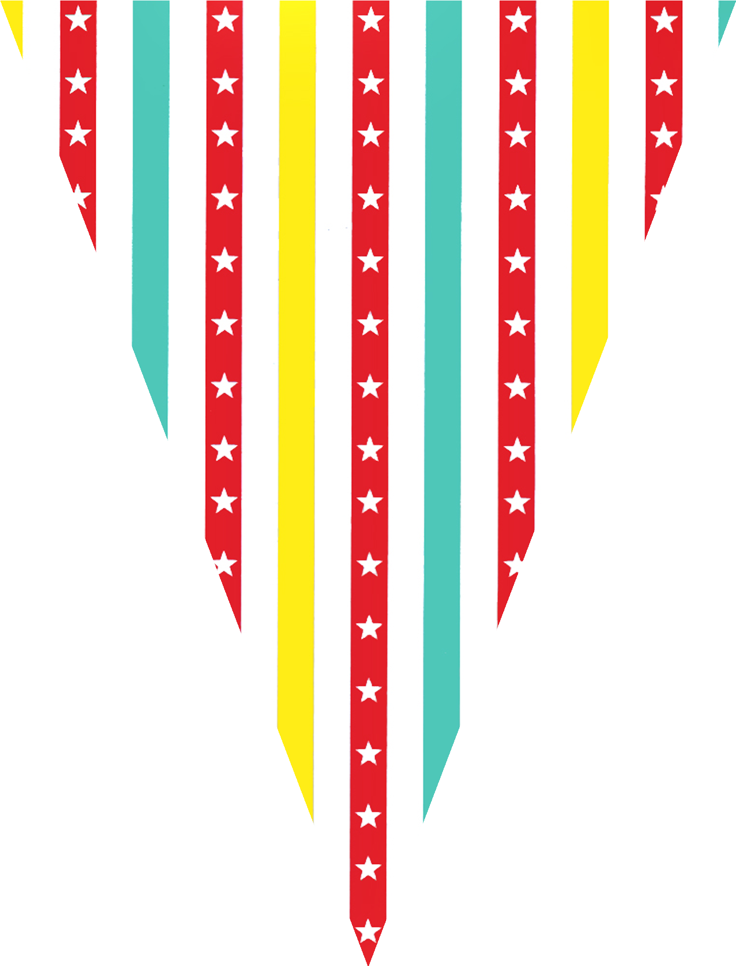 Colorful Star Pattern Pennant Banner