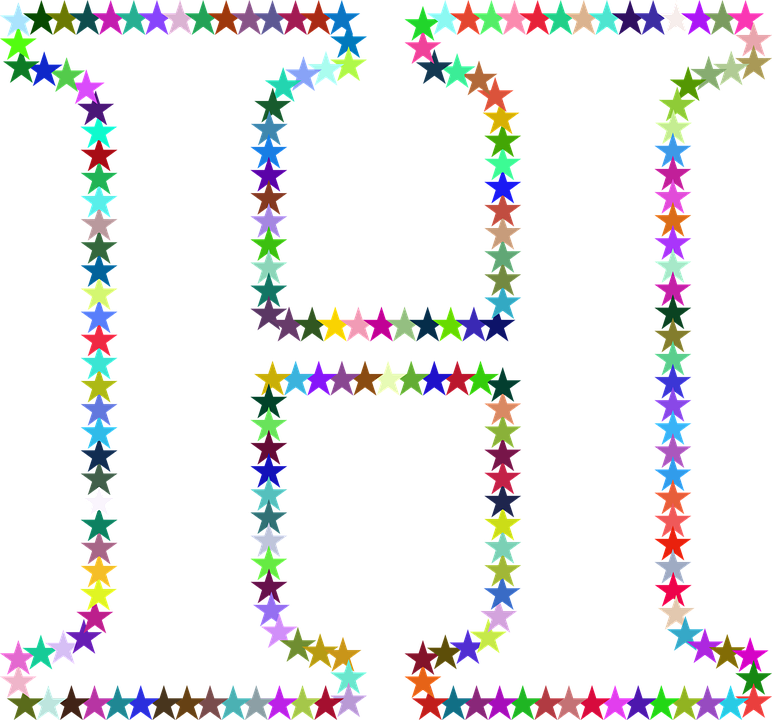 Colorful Star Patterns Background PNG with transparent background