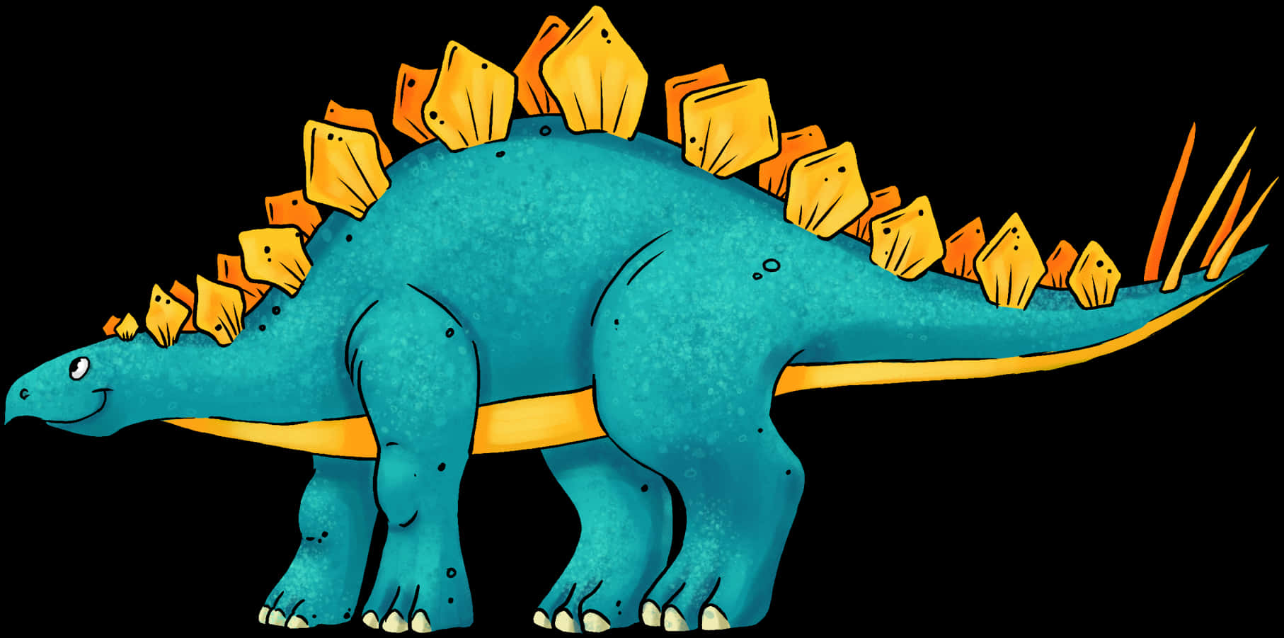 Colorful Stegosaurus Illustration