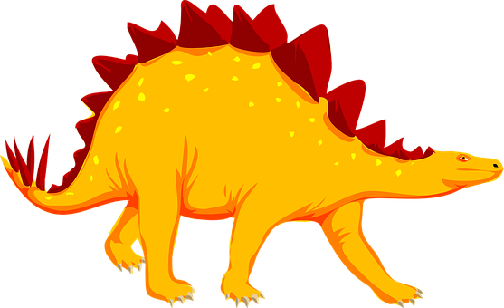 Colorful_ Stegosaurus_ Illustration PNG with transparent background