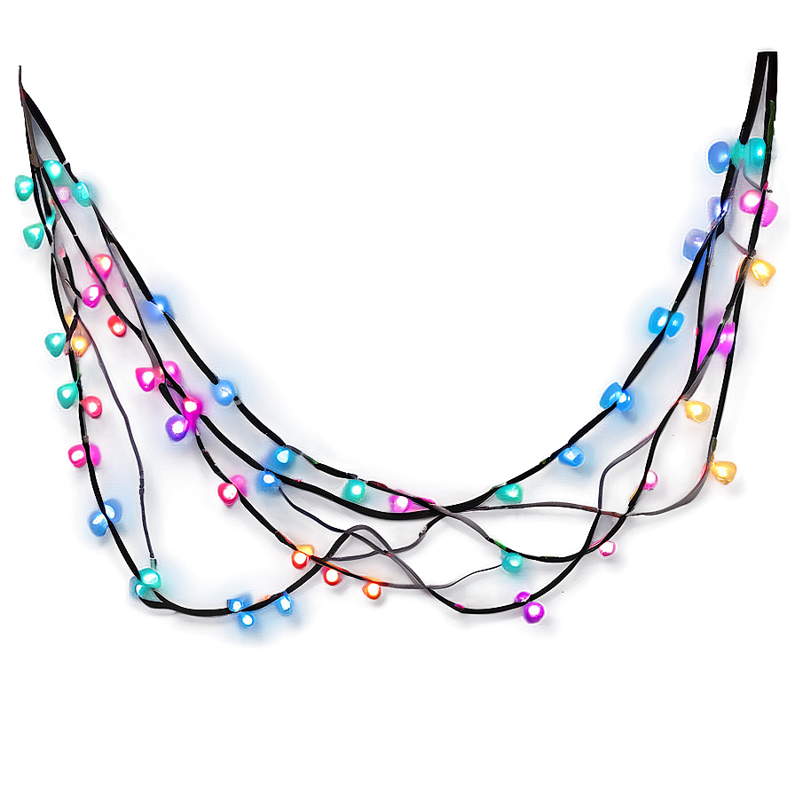 Colorful String Lights Png Wof22