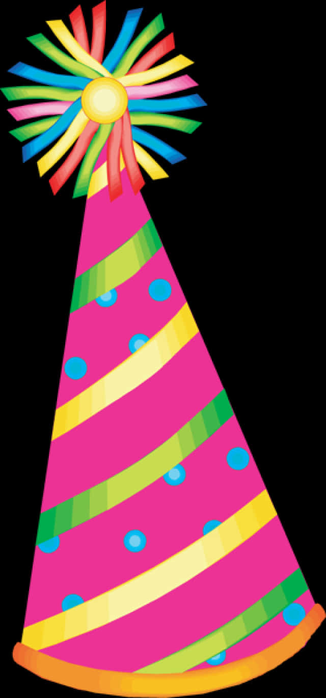 Colorful Striped Birthday Hat