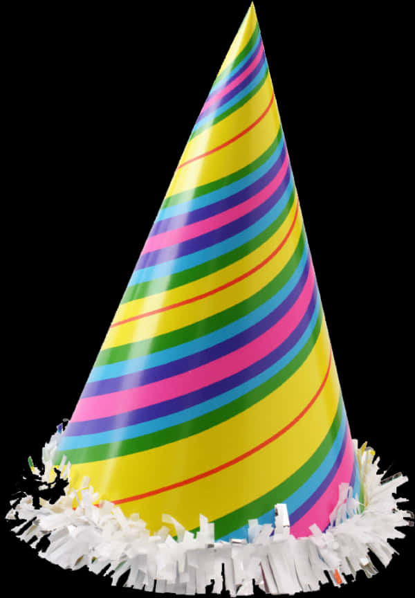 Colorful Striped Birthday Party Hat