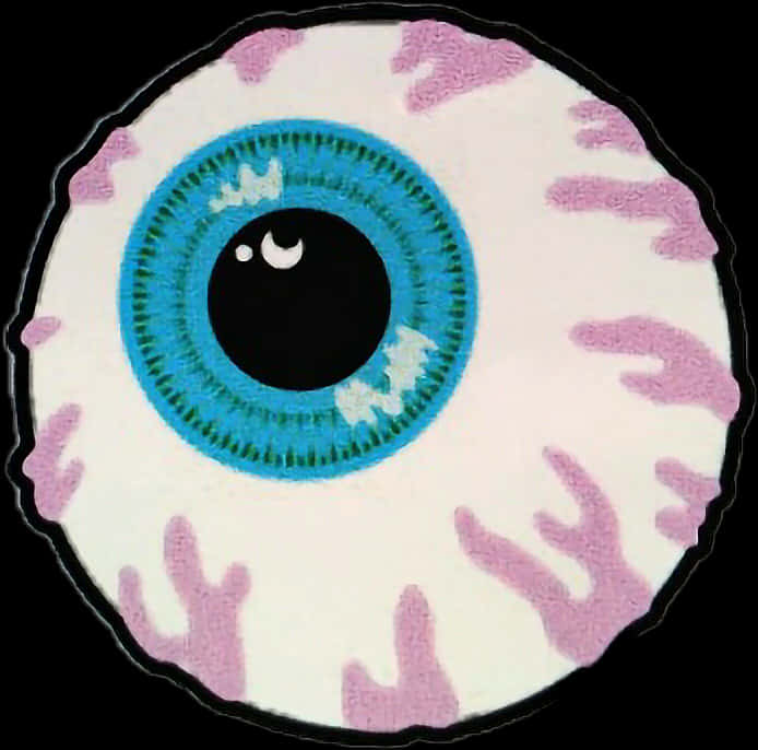 Colorful Stylized Eyeball Illustration PNG with transparent background