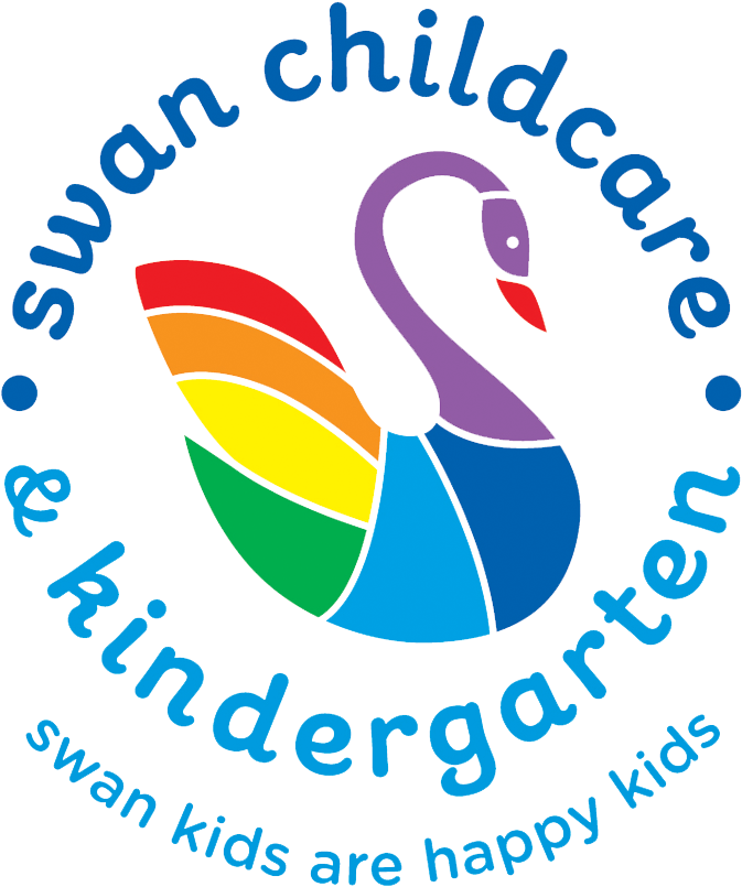 Colorful Swan Childcare Kindergarten Logo