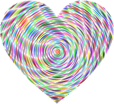 Colorful Swirl Heart Pattern