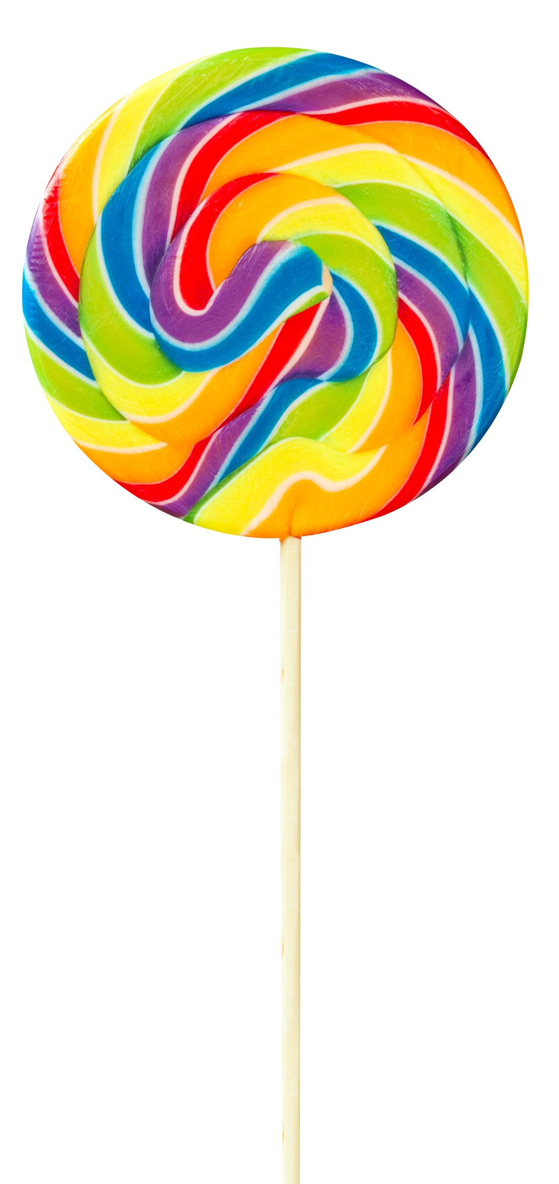 Colorful Swirl Lollipop PNG with transparent background