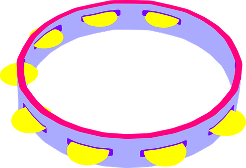 Colorful_ Tambourine_ Vector