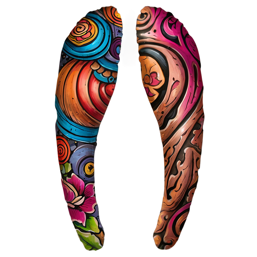 Colorful Tattoo Sleeve Drawing Png 06122024