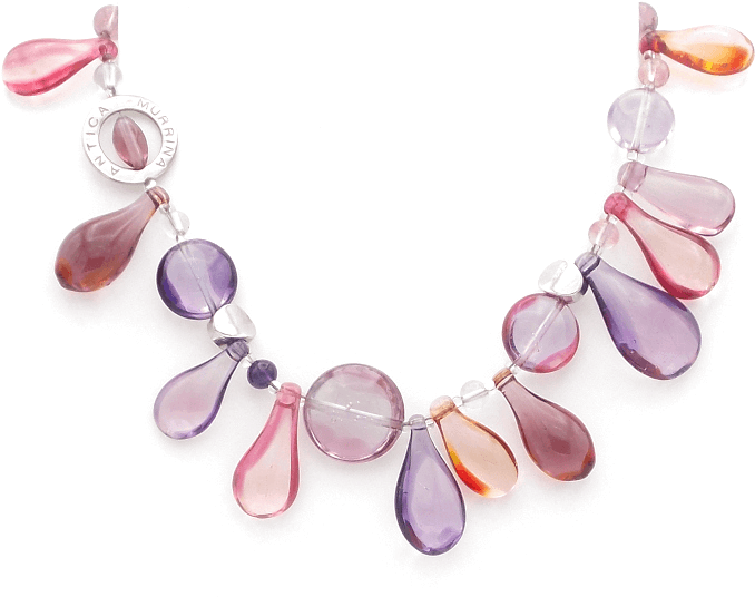 Murano Glass Teardrops Necklace - Necklace, HD Png Download PNG image with a transparent background, free high-resolution download