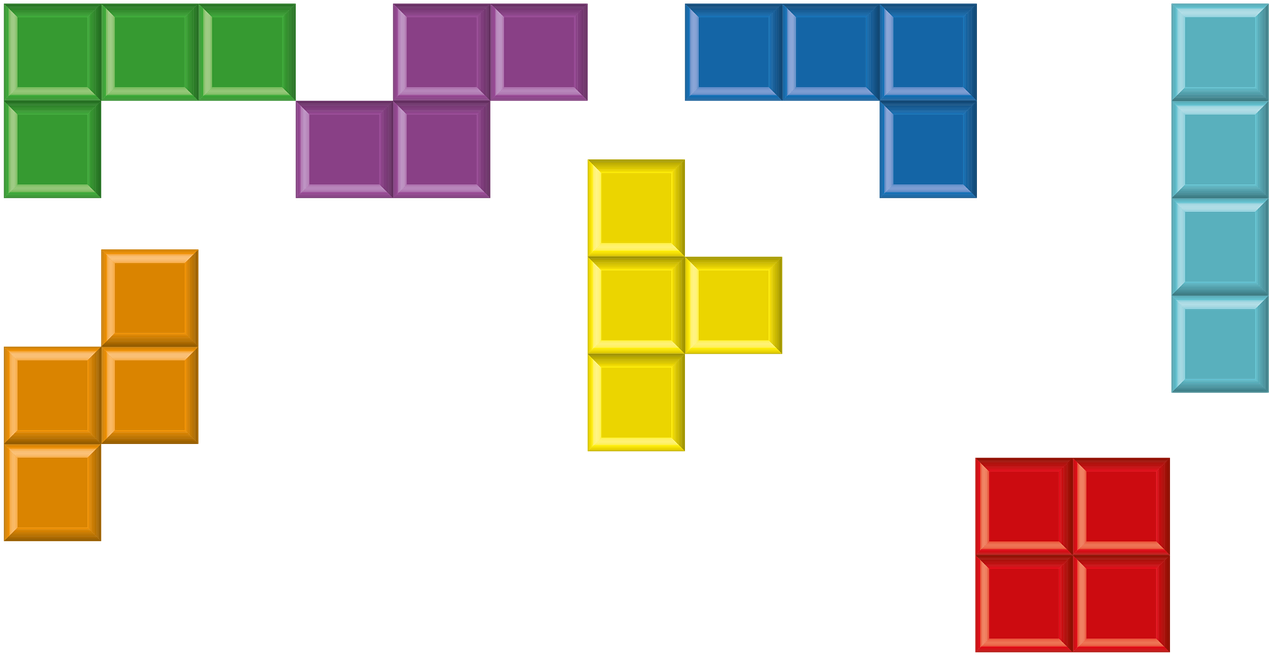 Colorful_ Tetris_ Blocks_ Floating