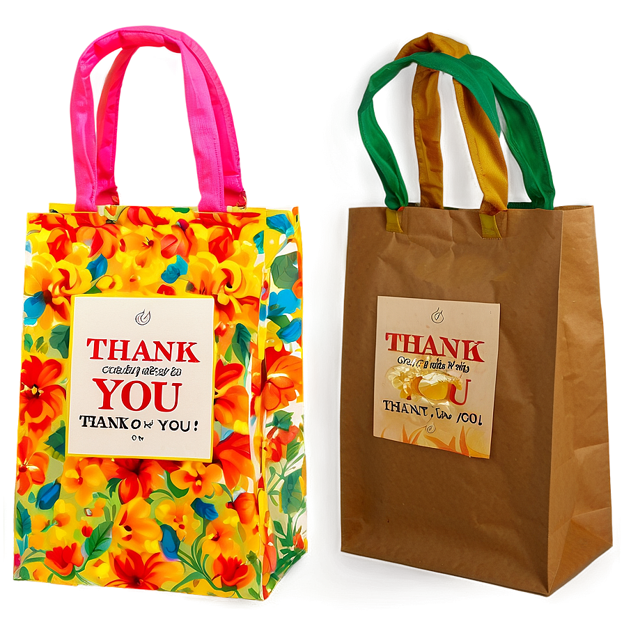 Colorful Thank You Bag Png Wjn51