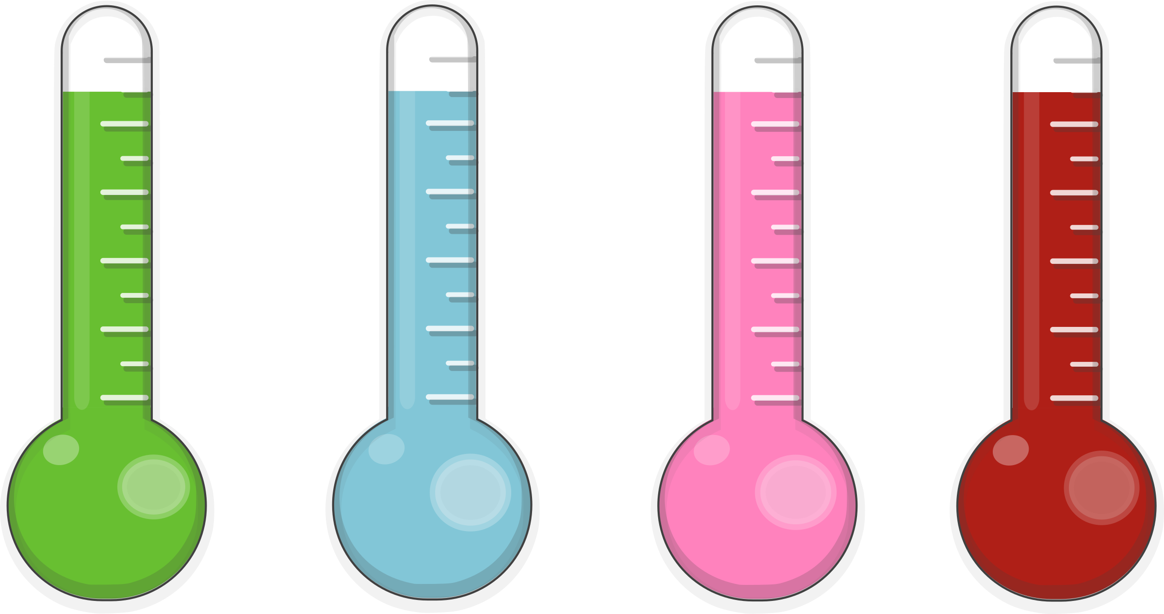 Colorful Thermometers Vector