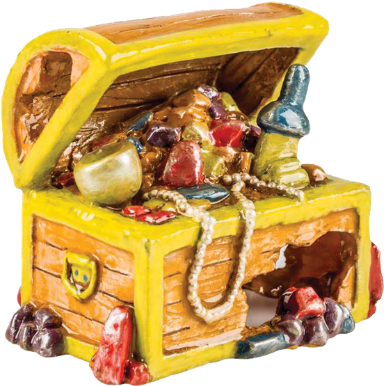 Tetra Glofish Treasure Chest Aquarium Ornament - Treasure Chest Aquarium, HD Png Download PNG with transparent background