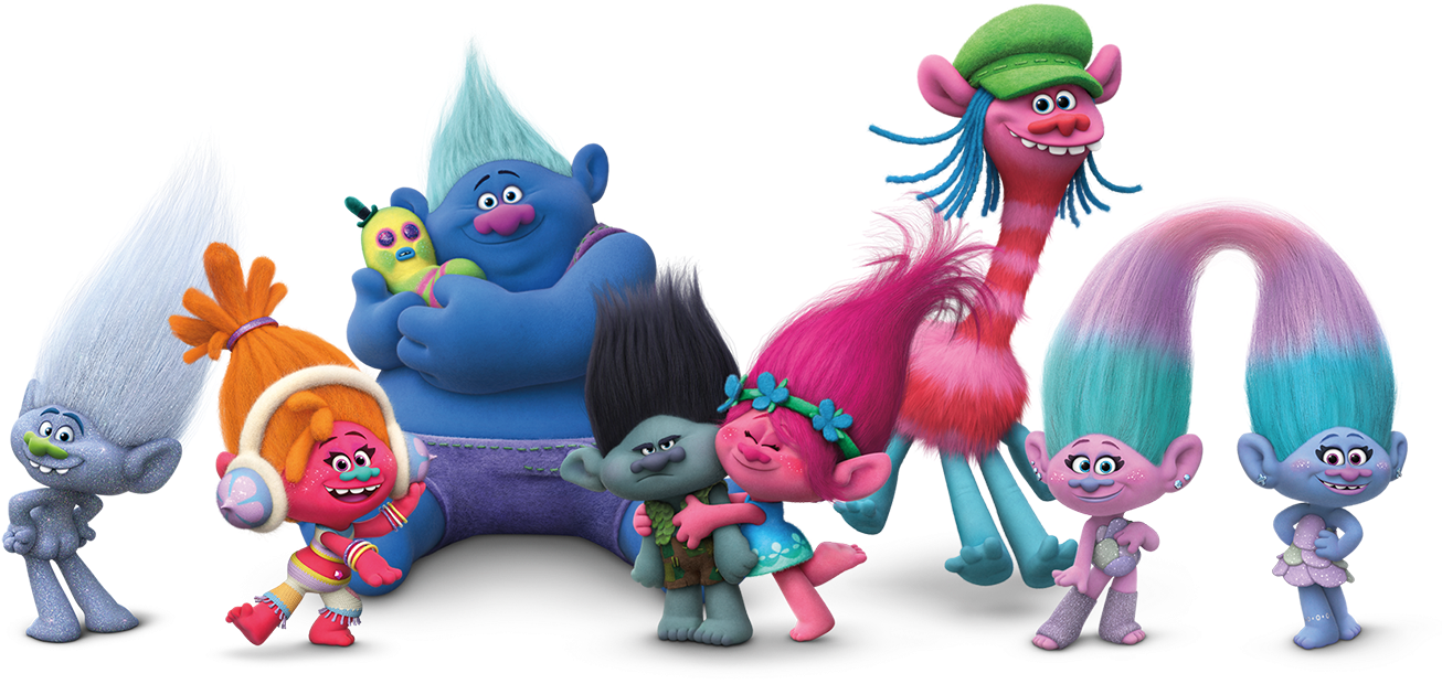 Colorful Trolls Characters Gathering