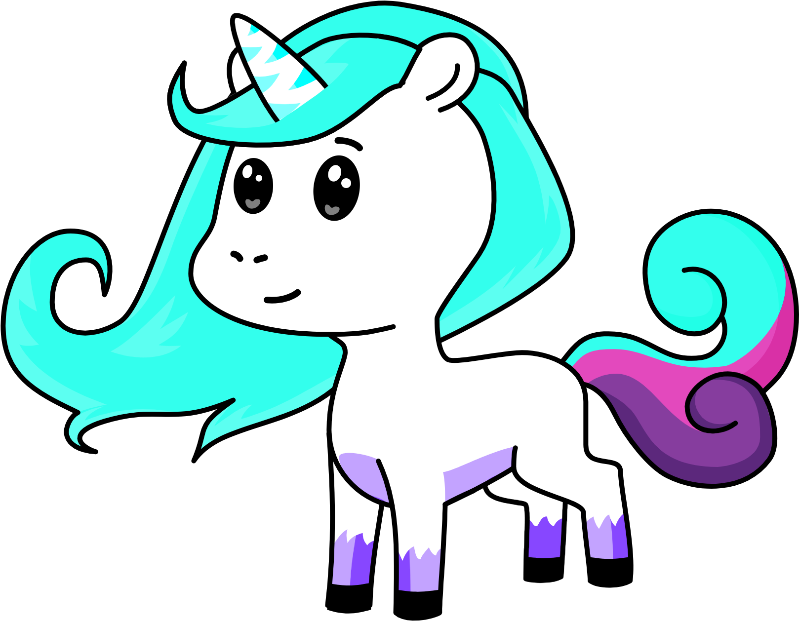 Colorful Unicorn Cartoon